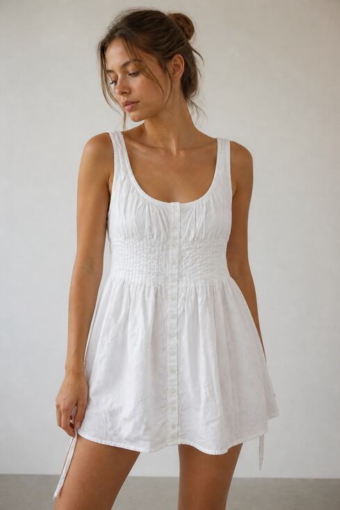 BP. Dresses & Skirts - BP. White Button Front Tank Top, Size M